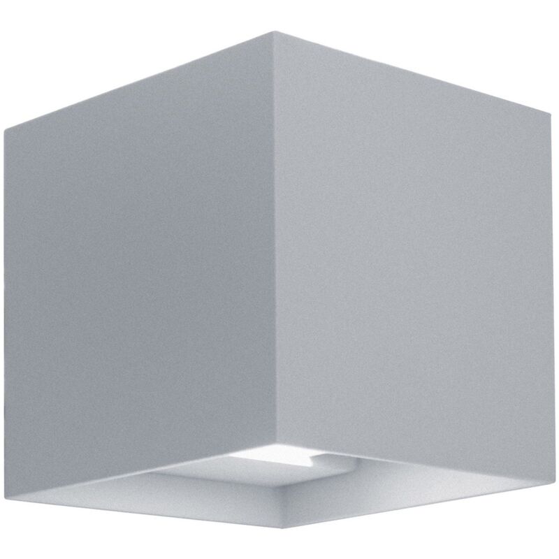 Image of Bot Lighting - Applique led quadrata da parete con fascio regolabile mod. Marbella colore grigio marina