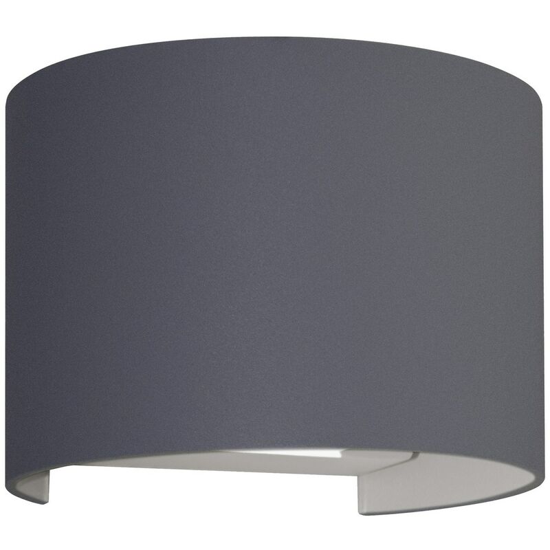 Image of Applique led da parete a doppio fascio mod. Marbella round colore antracite