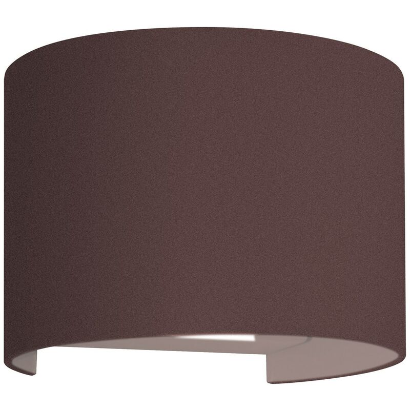 Image of Applique led da parete a doppio fascio mod. Marbella round colore corten