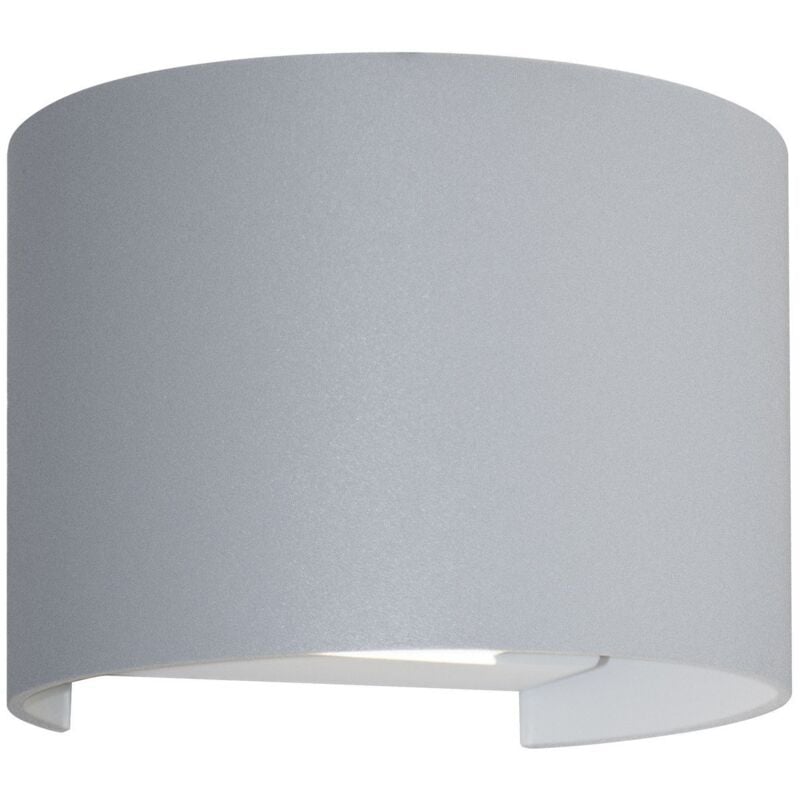 Image of Applique led da parete a doppio fascio mod. Marbella round colore grigio marina