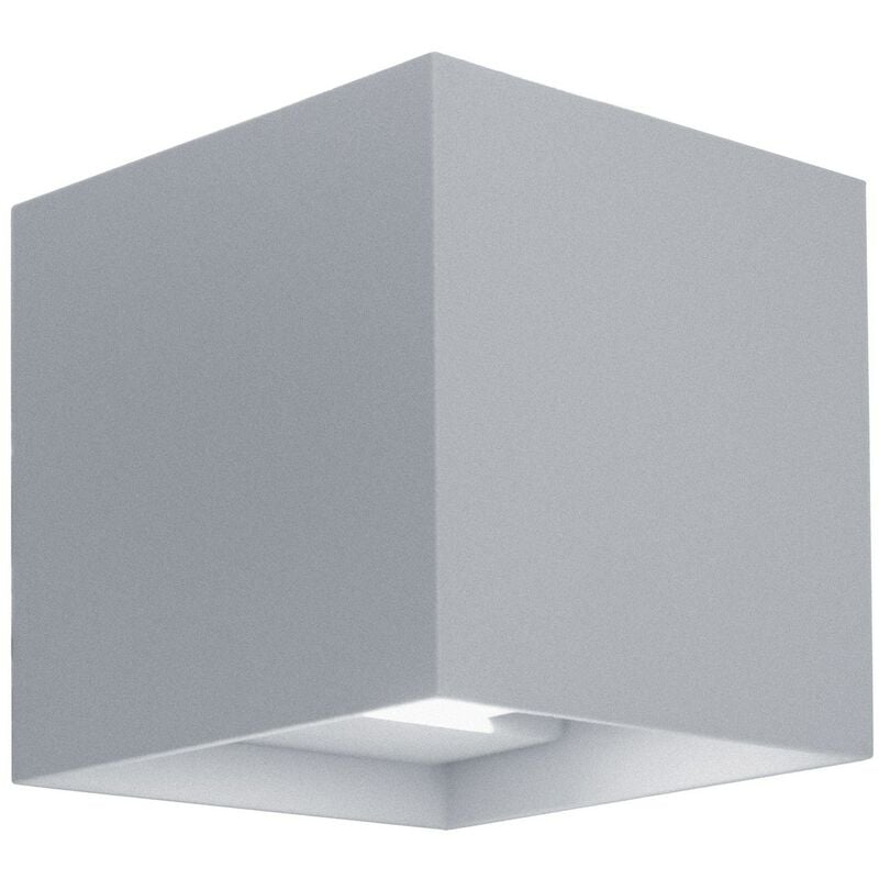 Image of Bot Lighting - Applique led da parete a doppio fascio mod. Marbella squared colore grigio marina