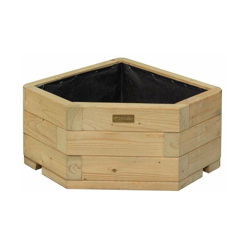 Rowlinson - Marberry Corner Planter Wooden Raised Flower Bed Pot Patio Timber