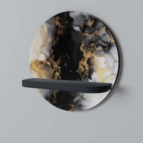 MARBLE OF TOMMORROW Rundes Regal Schwarz