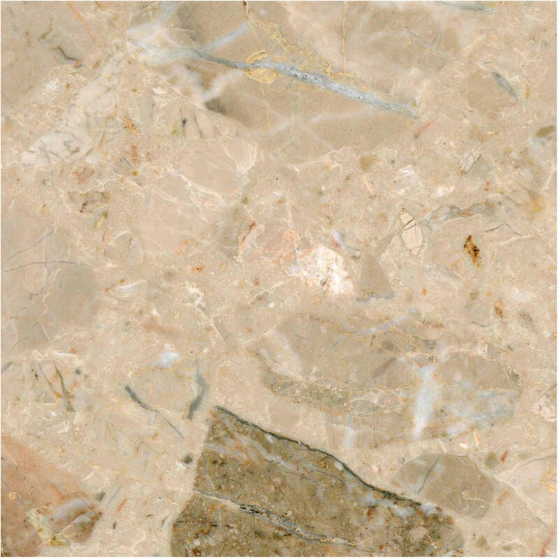Marbre composite résine COMPOMARBLE BRECCIA AURORA - 40x40 cm - Satiné - boîte de 0.80 m2 - Gioia Materia