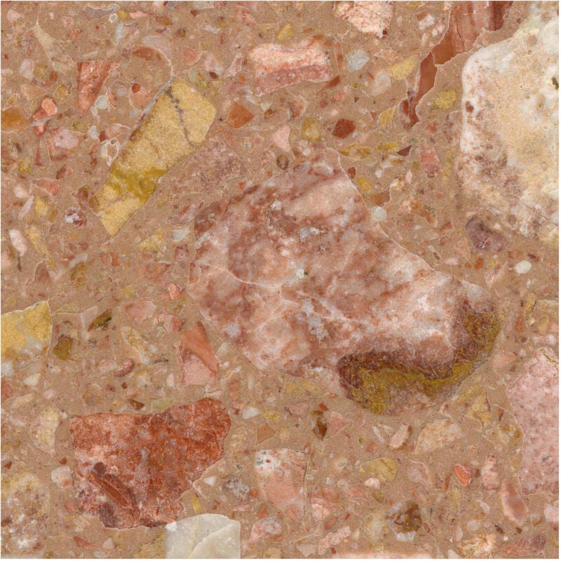 Marbre composite résine compomarble rosa del garda - 60x60 cm - Satiné - boîte de 0.72 m2 Gioia Materia