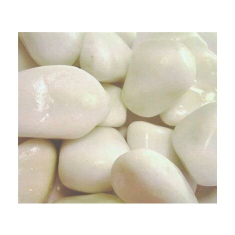 Marbre roulé blanc pur 30/60 150 Kg