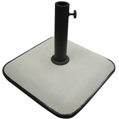 Marbueno Base Ombrellone Quadrata Bianca 45x7x45 cm