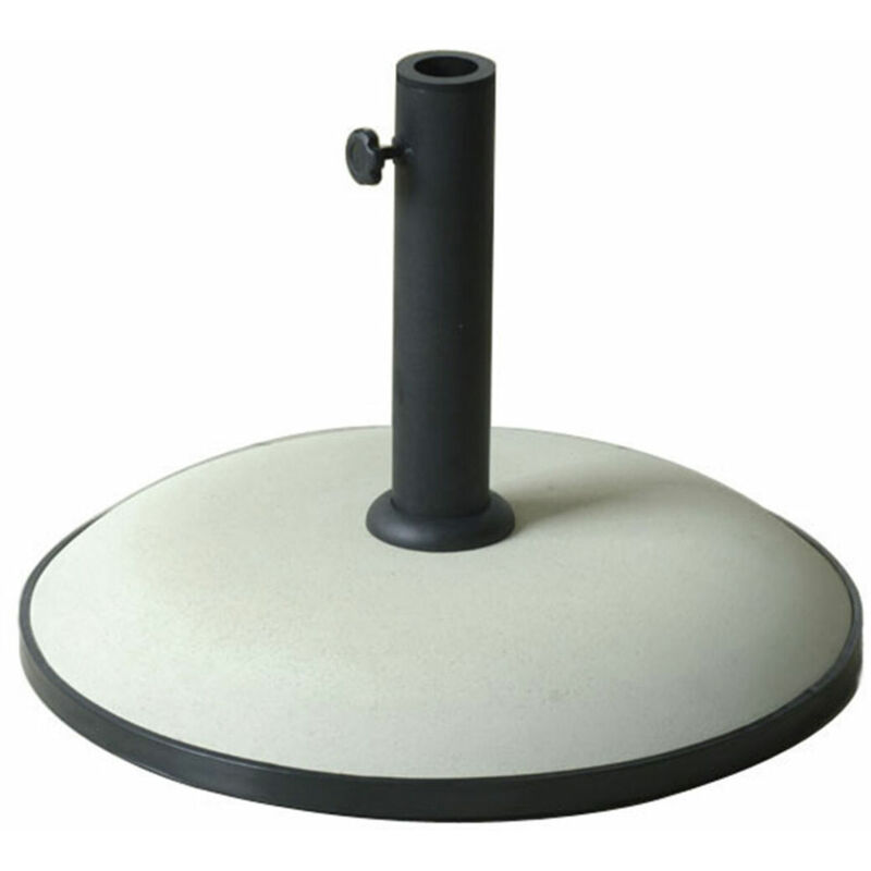 Base Parasol Ronde 50x37 cm 25KG Blanc Jardin, Piscine, Terrasse 10453 - Marbueno