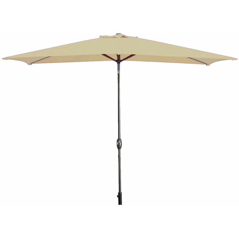Parasol Acier 8 Tiges 200x300 cm Polyester Marron Jardin, Piscine 10492 - Marbueno