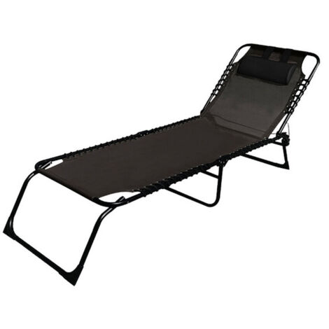 Marbueno Sdraio Pieghevole Nero Blu Comfortevole