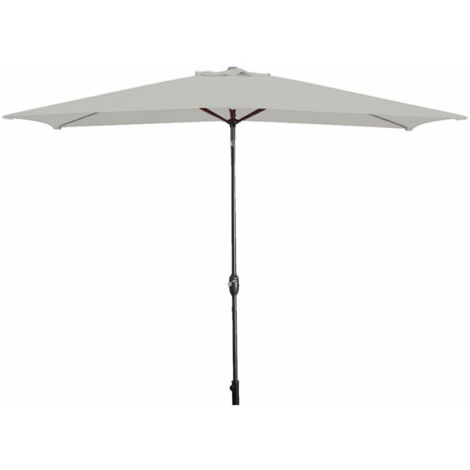 Marbueno Sombrilla Acero 6 Varillas 200x300 cm Polyester Blanco