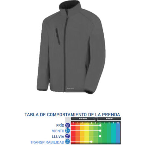 MARCA ROPA ABRIGO CHAQUETA SOFTSHELL CUARZO GRIS M=288CS3GM