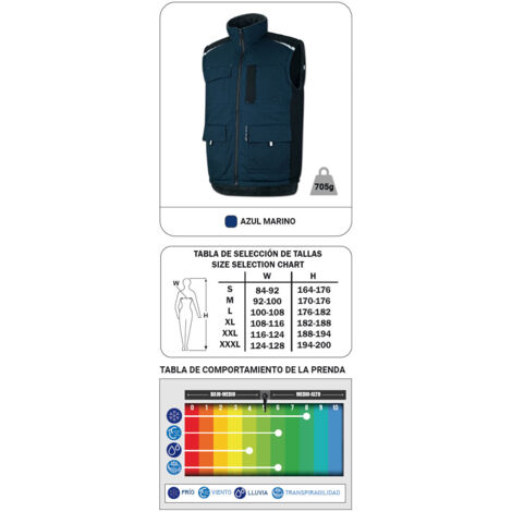 marca ropa frio chaleco nautico nerthu azul marino xl vpamxl