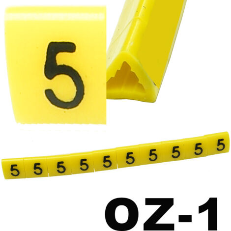 Marcador de cables OZ-1 5 amarillo 100uds