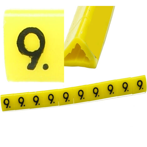 Marcador de cables OZ-1 9 amarillo 100uds