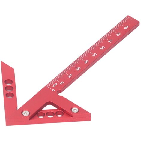Marcador de línea central de aluminio, puntero central para marcar líneas de 45° y 90°, herramienta de marcado para carpintería.