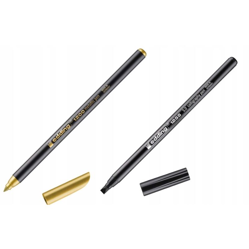 Marcador de papel Edding METALLIC COLOR 2 uds. negro+dorado
