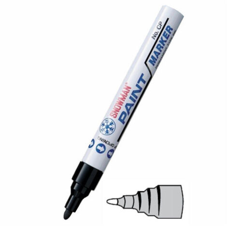 Marcador de pintura gris Snowman