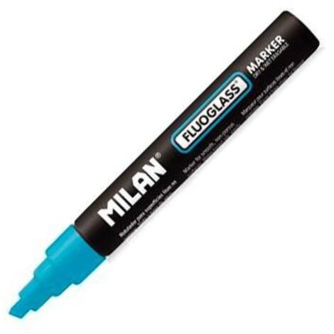 MARCADOR MILAN FLUOGLASS 2-4MM AZUL