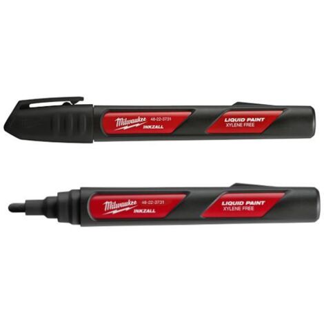 Marcador Milwaukee pintura líquida negra Inkzall 48223731