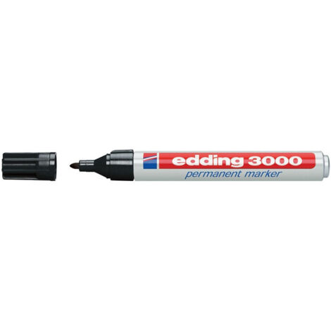 Marcador permanente 3300 línea negra 1-5 mm punta biselada EDDING (Por 10)