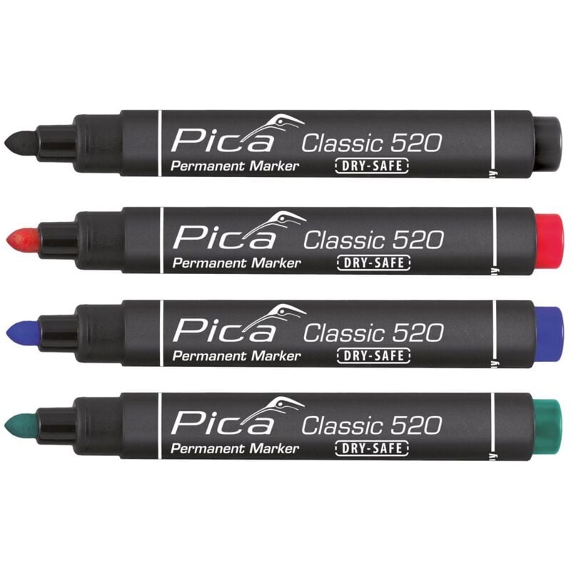 

PICA 520/46/SB - Marcador permanente tipo bala Negro en blíster