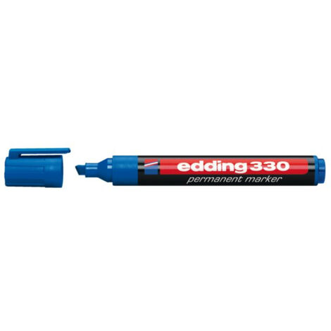 Marcador Permanente Punta Biselada 1-5Mm 330 Azul Edding 330