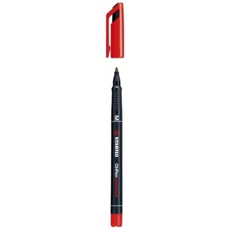 Marcador Permanente Punta Media Ohpen Universal 1Mm. Rojo St
