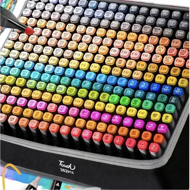 Marcadores de alcohol 262 piezas FLAMMERS MARCADORES DE DOBLE CARA + BOLSA PRO