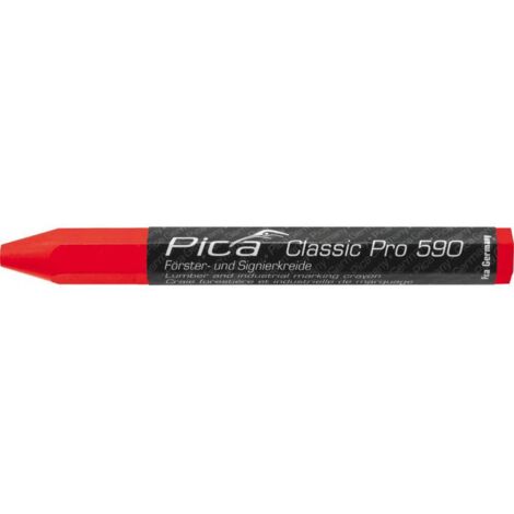Marcatore cera pica legno/muratura rosso - 12 pz
