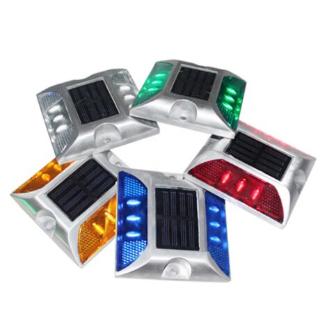Marcatore Riflettore stradale fotovoltaico occhi di gatto IP68 Colore - Verde