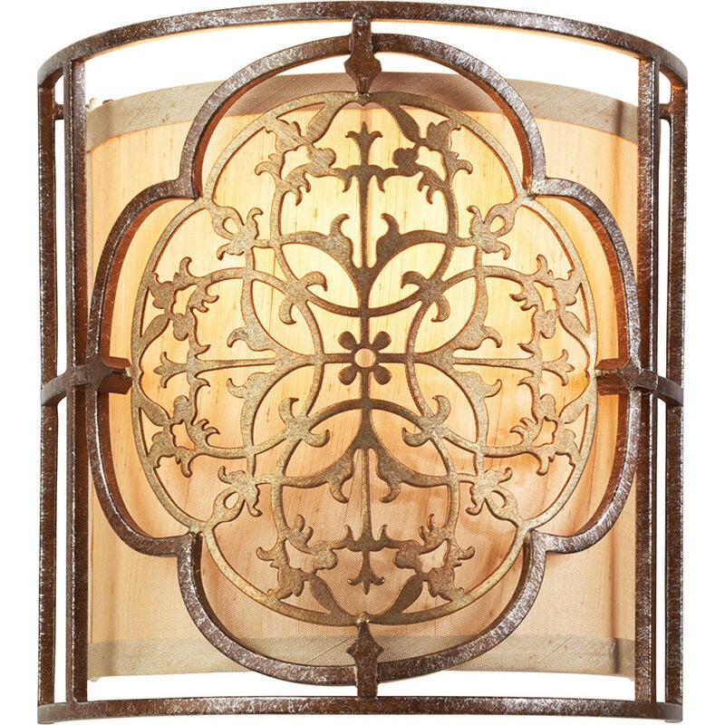 Marcella - 1 Light Indoor Wall Light British Bronze, E27 - Elstead