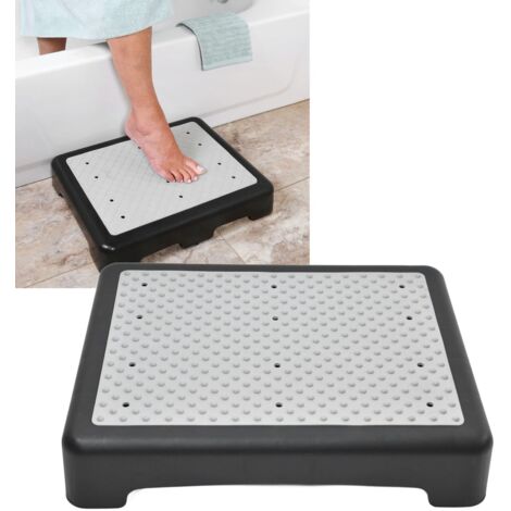 Marche Anti-Slip Escalier Auxiliaire Portable Montoir Sûr pour Seniors Intérieur/Voiture PVC Noir [45cm]