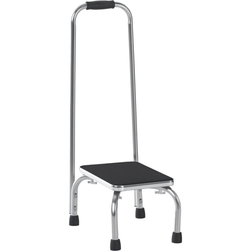 Homcom - Marche avec barre d'appui - marchepied de sécurité - marche d'accès au bain - plateforme & patins antidérapants - acier galvanisé