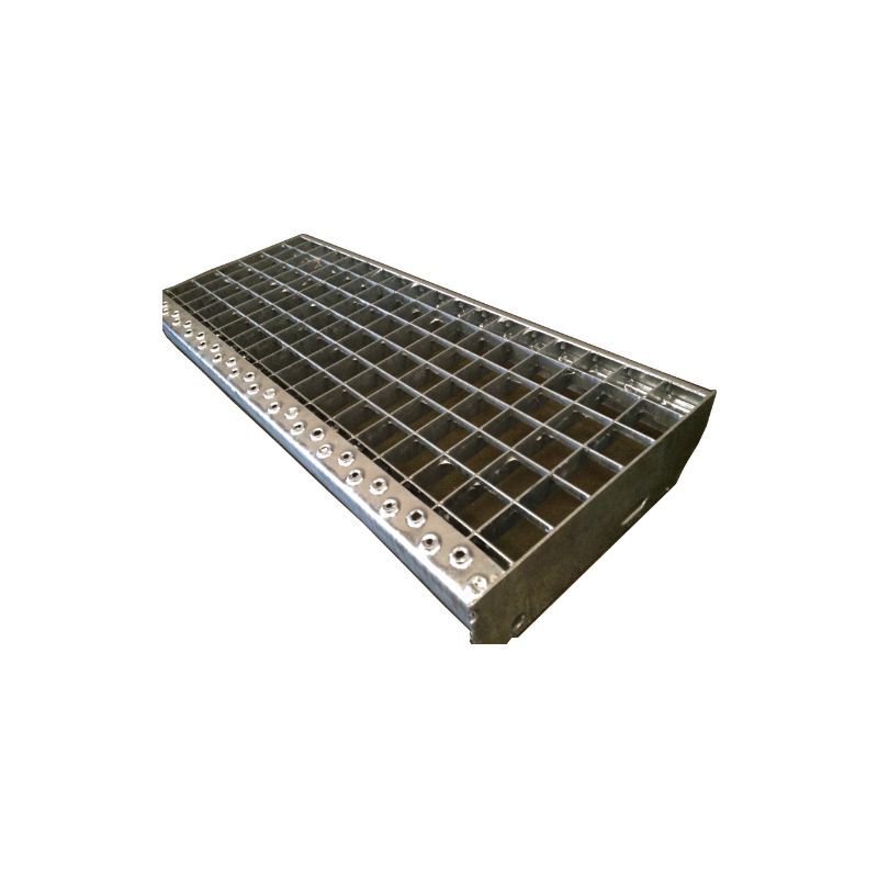 Marche Caillebotis acier galvanisé - 600 x 240 mm