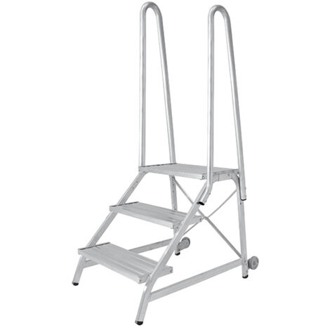Marchepied alu 4 marches - Hauteur max. de travail 2.96m - 6875/04-54896KIT-R