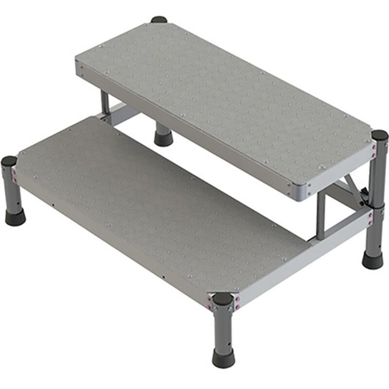 Matisère - Marchepied aluminium 2 marches - Largeur 1.00m - MP2-100