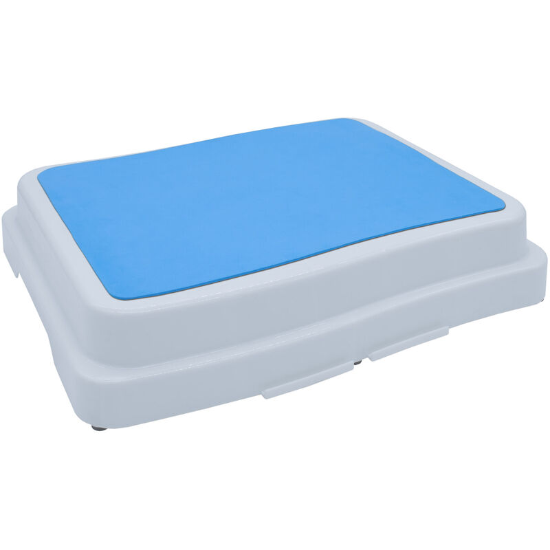 Marchepied empilable blanc - 50 x 40 cm - escabeau de salle de bain antidérapant
