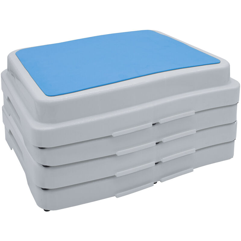 Marchepied empilable blanc 50 x 40 cm - lot de 4 - marchepied de salle de bain antidérapant