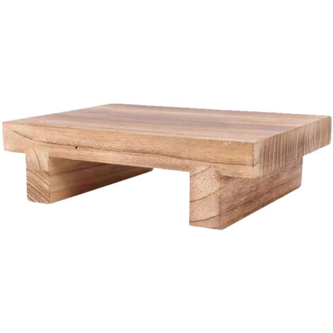 Marchepied en Bois, Repose-Pieds Multifonctionnel en Paulownia, Repose-Pieds en Bois Vintage, Repose-Pieds en Bois sous Le Bureau pour Une Utilisation Intérieure Et Extérieure (25 x 18 x 7 cm)