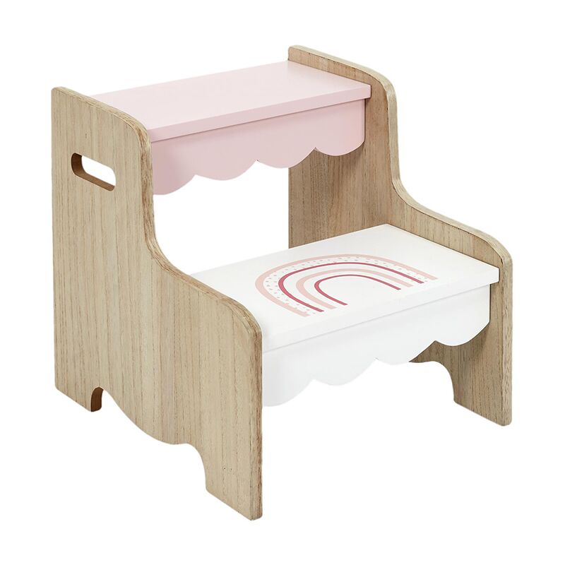 The Home Deco Kids - Marchepied Enfant Arc En Ciel Rose Home Deco Kids