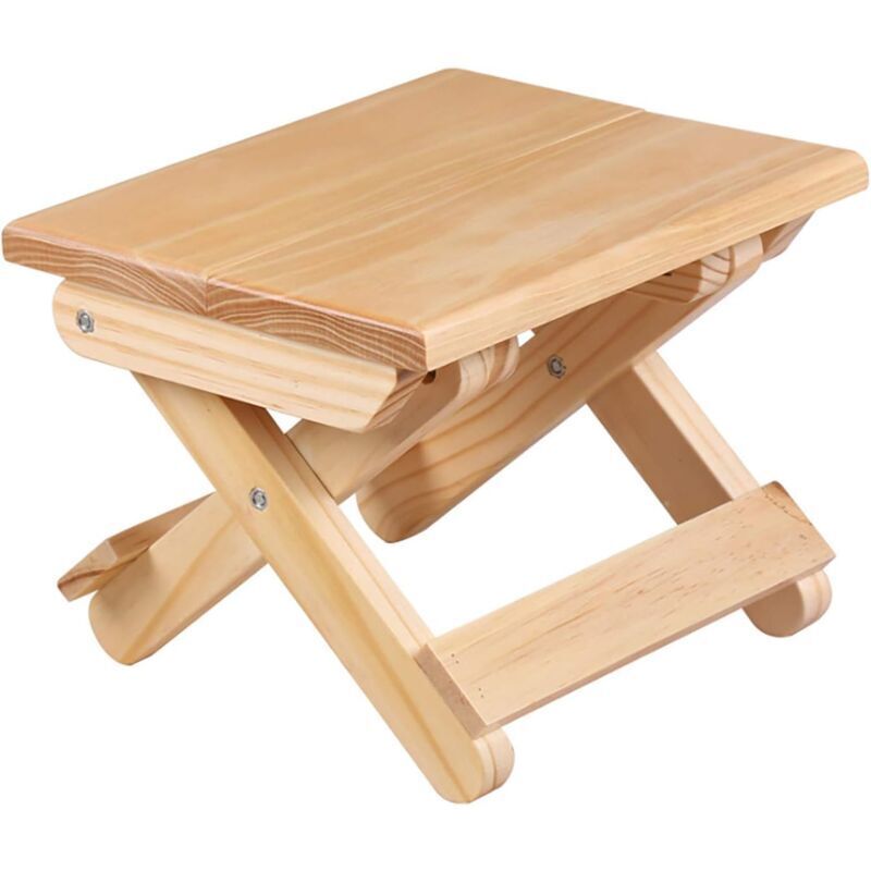 Marchepied pliable en bois massif pour la maison, les jeux, la pêche et le jardin, 24 x 19 x 17,8 cm
