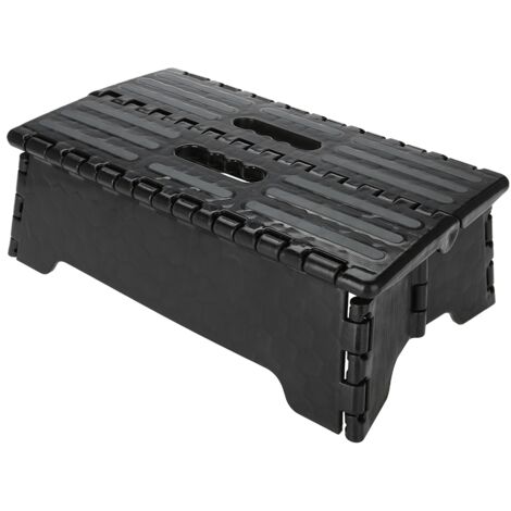 Marchepied pliant pratique portable en plastique, escabeau noir, pour personnes âgées enceintes