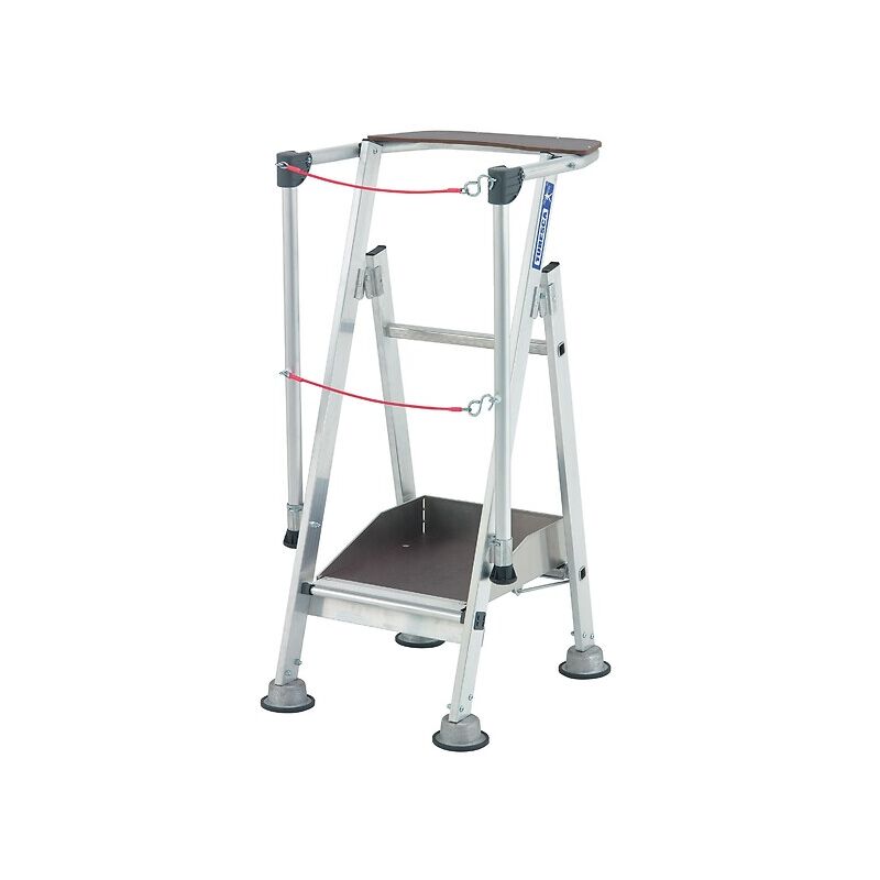 Tubesca Comabi - Marchepied pliant stabil, 2 marches, hauteur de travail maxi 2,50 m - tubesca