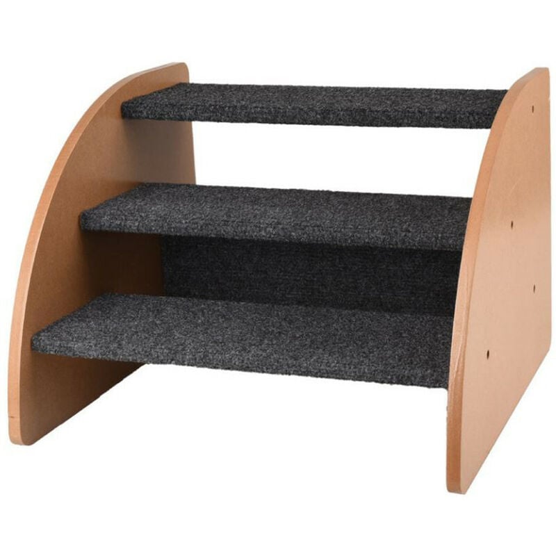 Marchepied pour chiens, karpi gris 41,5 x 38,5 x30 cm Flamingo Pet Products - Marron