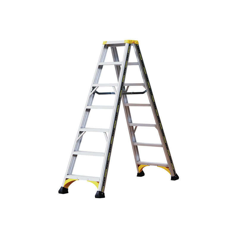 Escabeau anodisé 2x7 marches - Hauteur de travail max. 2.70m - 451607