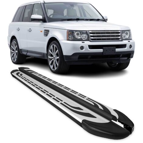 Marchepieds Latéraux Compatible avec Range Rover Sport L320 2005-2013 Aluminium Gris Noir