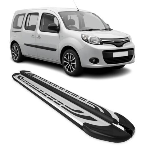 Marchepieds Latéraux Compatible avec Renault Kangoo 2008-2021 Aluminium Gris Noir 2X