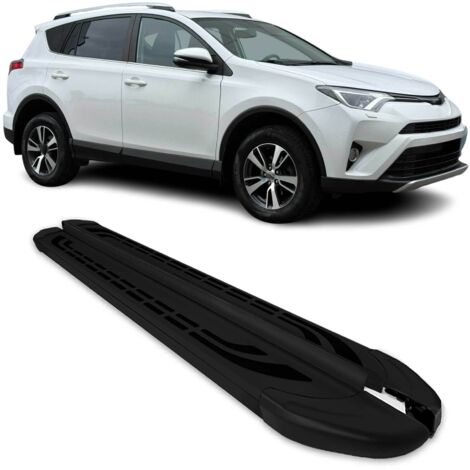 Marchepieds Latéraux pédale Compatible avec Toyota RAV4 2013-2018 Aluminium Noir 2Pcs