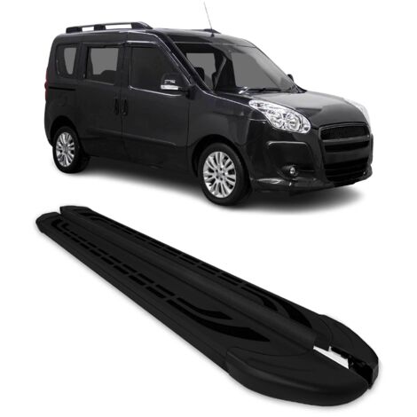 Marchepieds Latéraux pédale pour Fiat Doblo 2010-2021 L1 Aluminium Noir 2Pcs